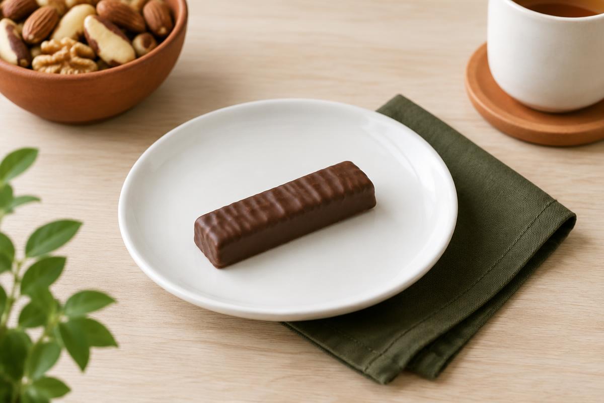 Chocolate pequeno em um prato